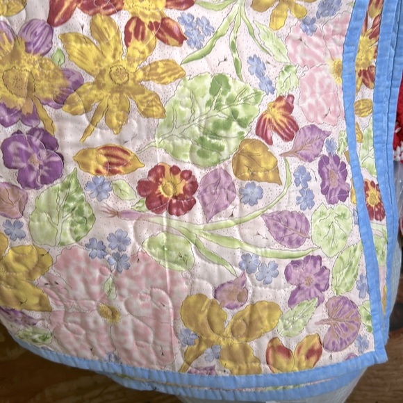 OOAK Handcrafted Quilt NWOT Handmade Cottagecore Grandma Romantic Shabby Chic - Picture 12 of 14